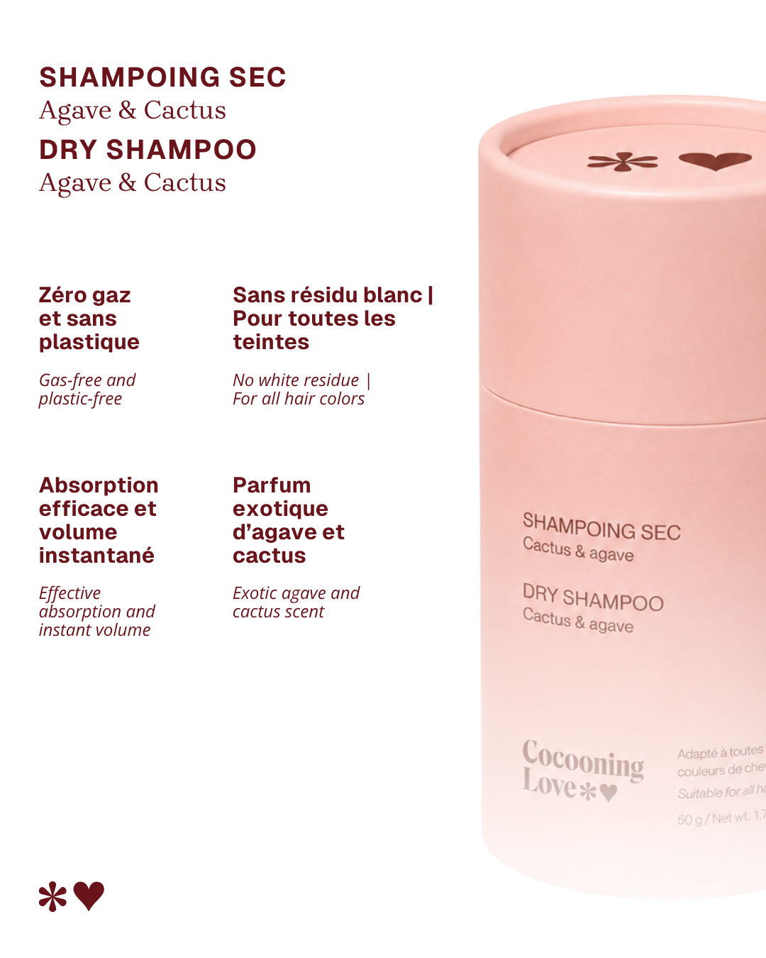 Agave & Cactus Natural Dry Shampoo – Volume & Freshness