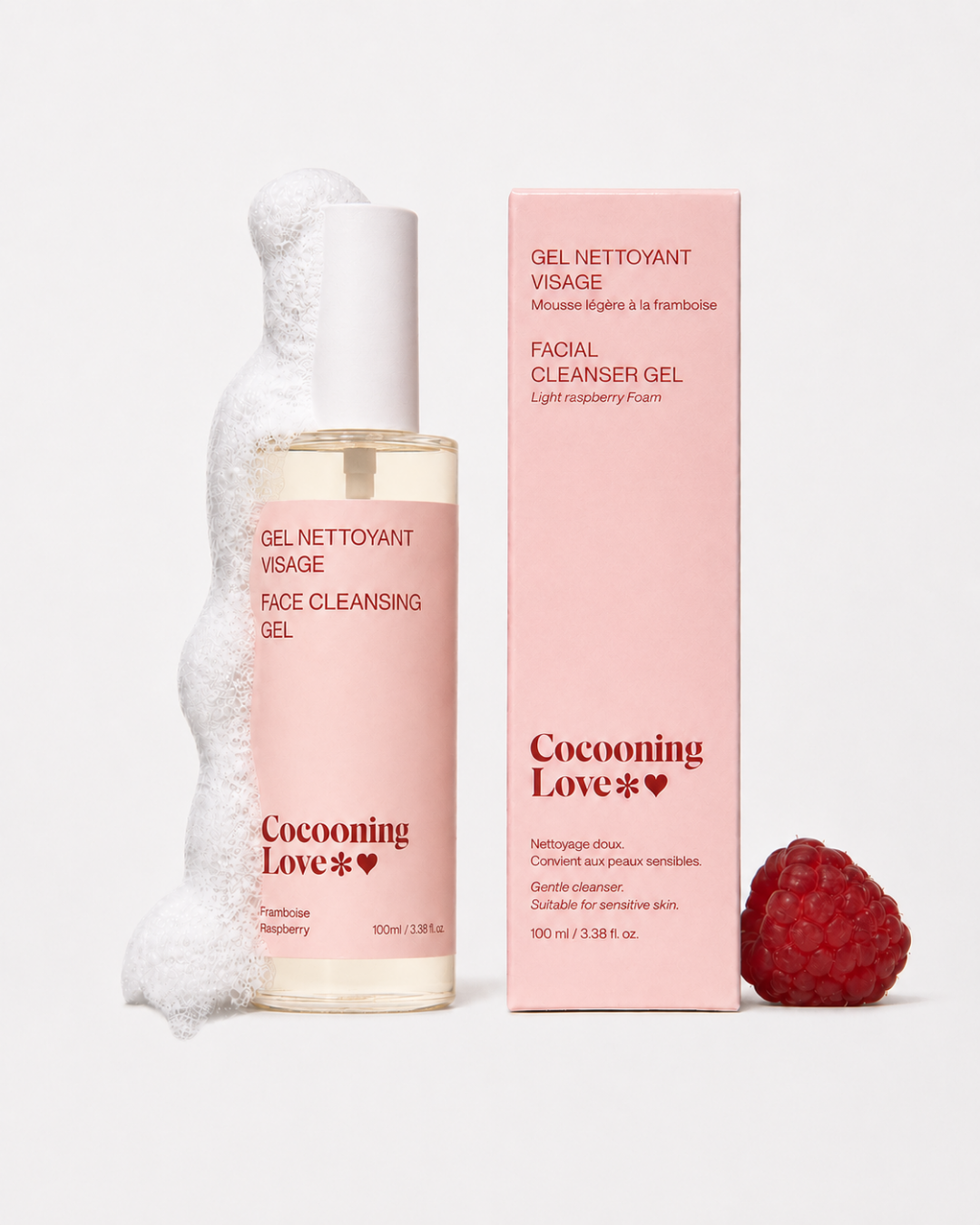 Raspberry Facial Cleansing Gel – Purifying & Brightening