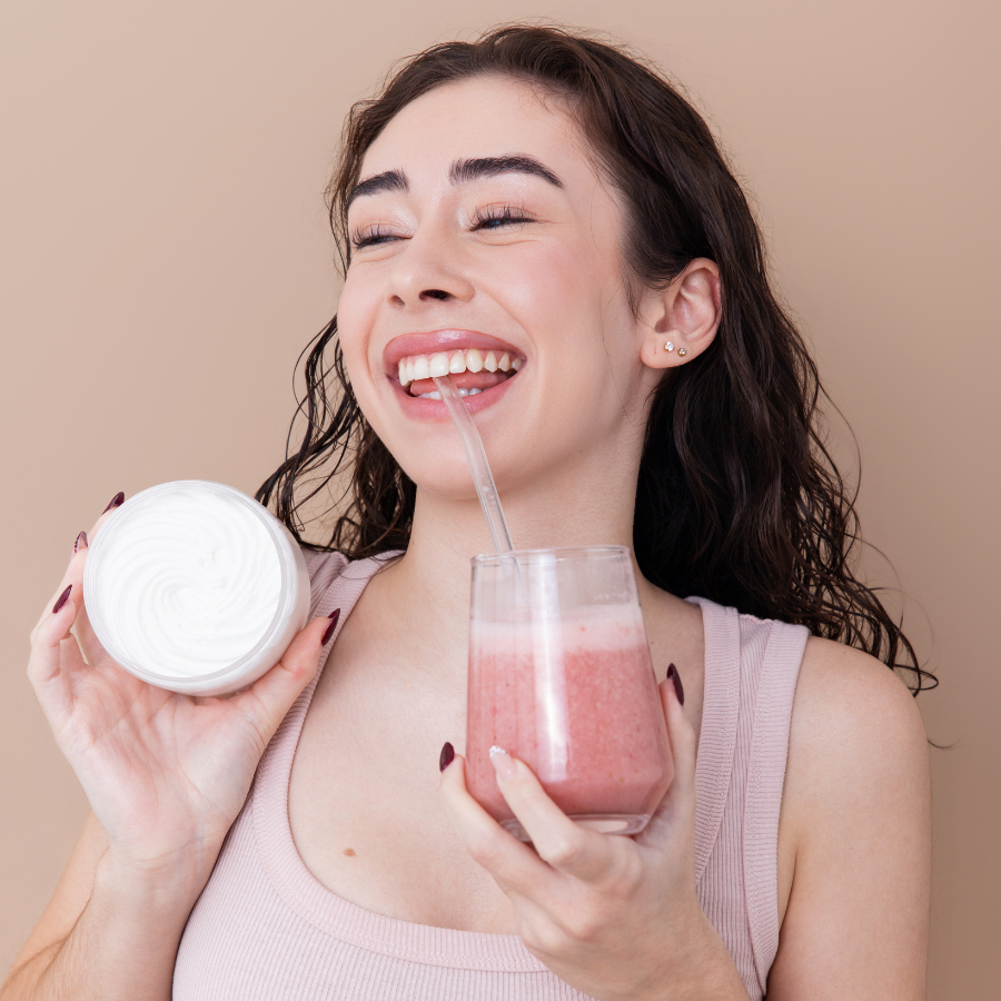 Whipped Strawberry & Banana Smoothie Butter