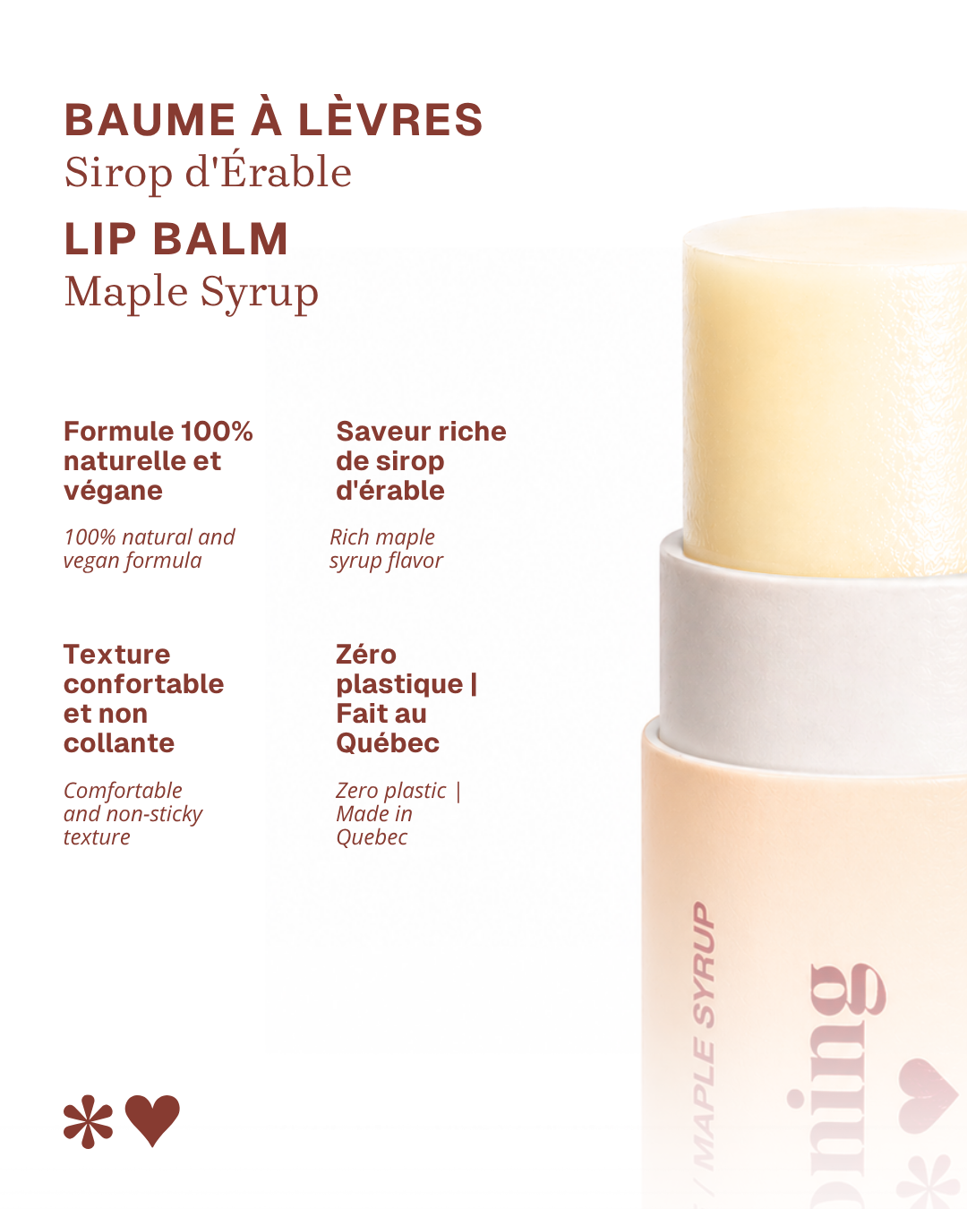 Natural Maple Syrup Lip Balm – Moisturizing & Soothing