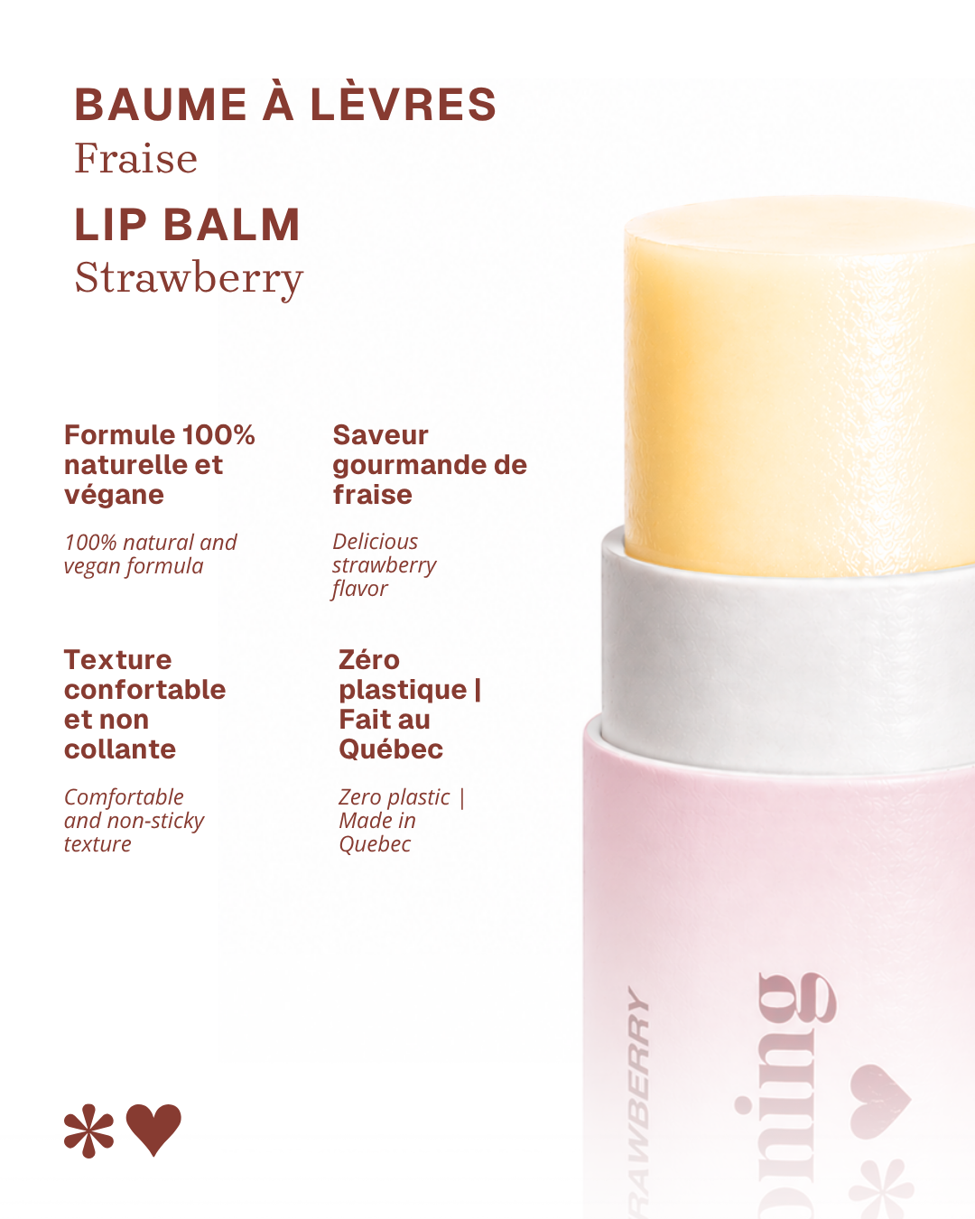 Natural Strawberry Lip Balm – Moisturizing & Soothing
