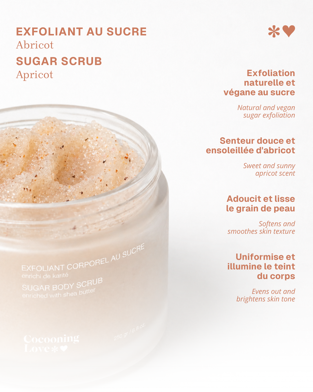 Sugar & Apricot Kernel Body Scrub – Soft, Radiant Skin