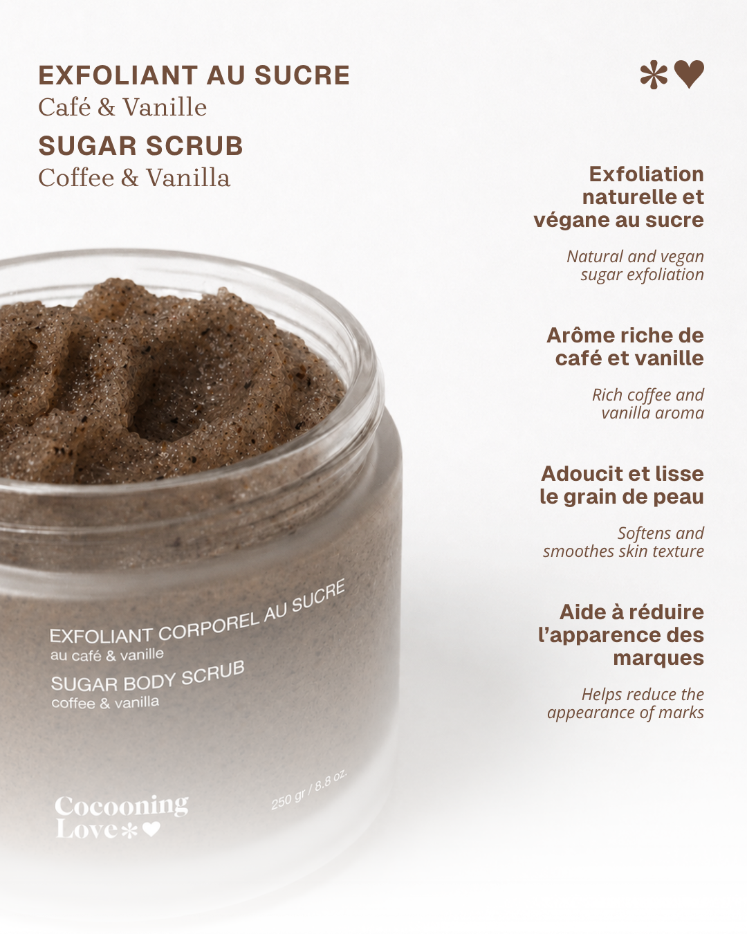 Coffee & Vanilla Body Scrub – Deep exfoliation, smooth skin & radiance