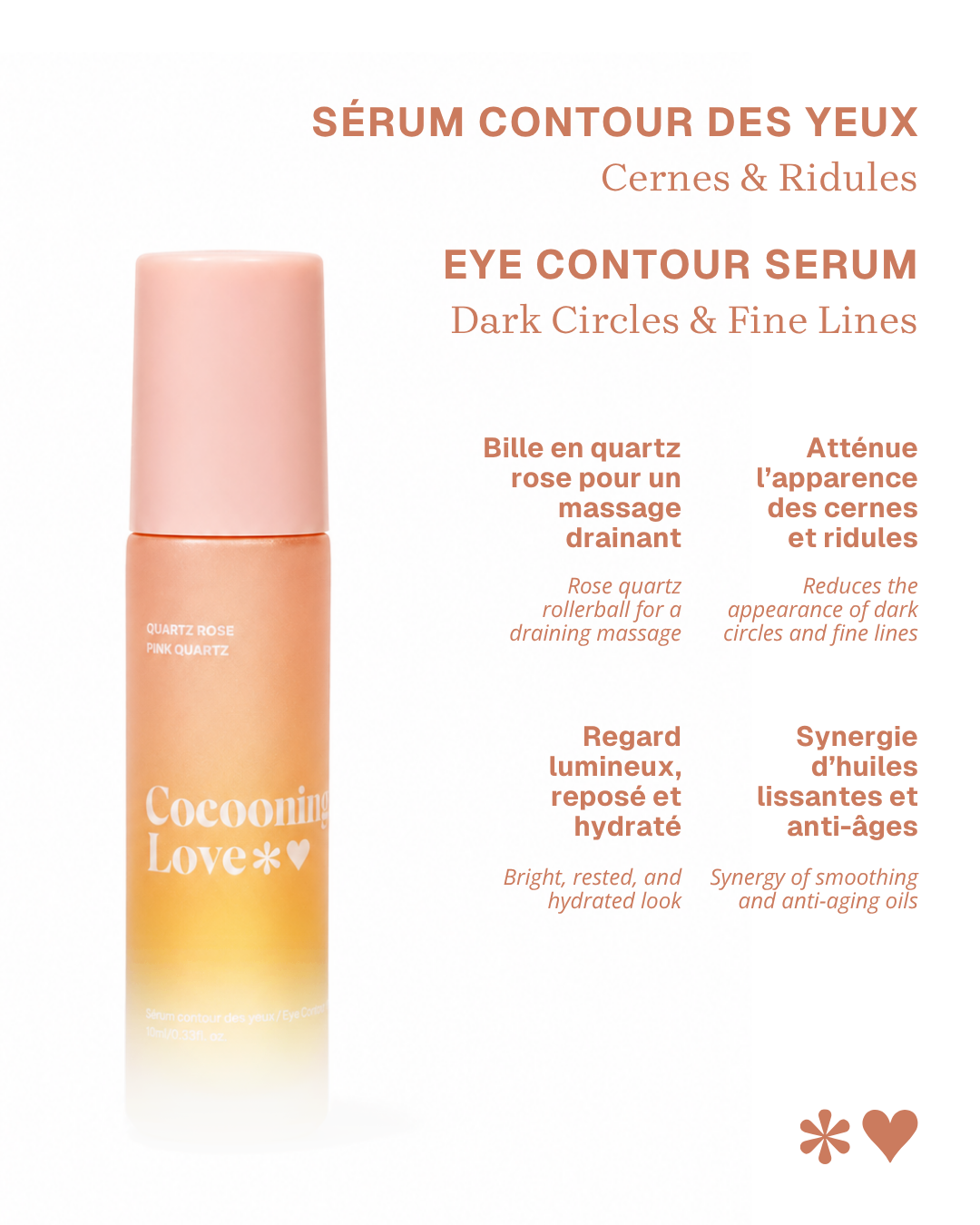 Eye Contour Serum for Dark Circles & Fine Lines – Rose Quartz