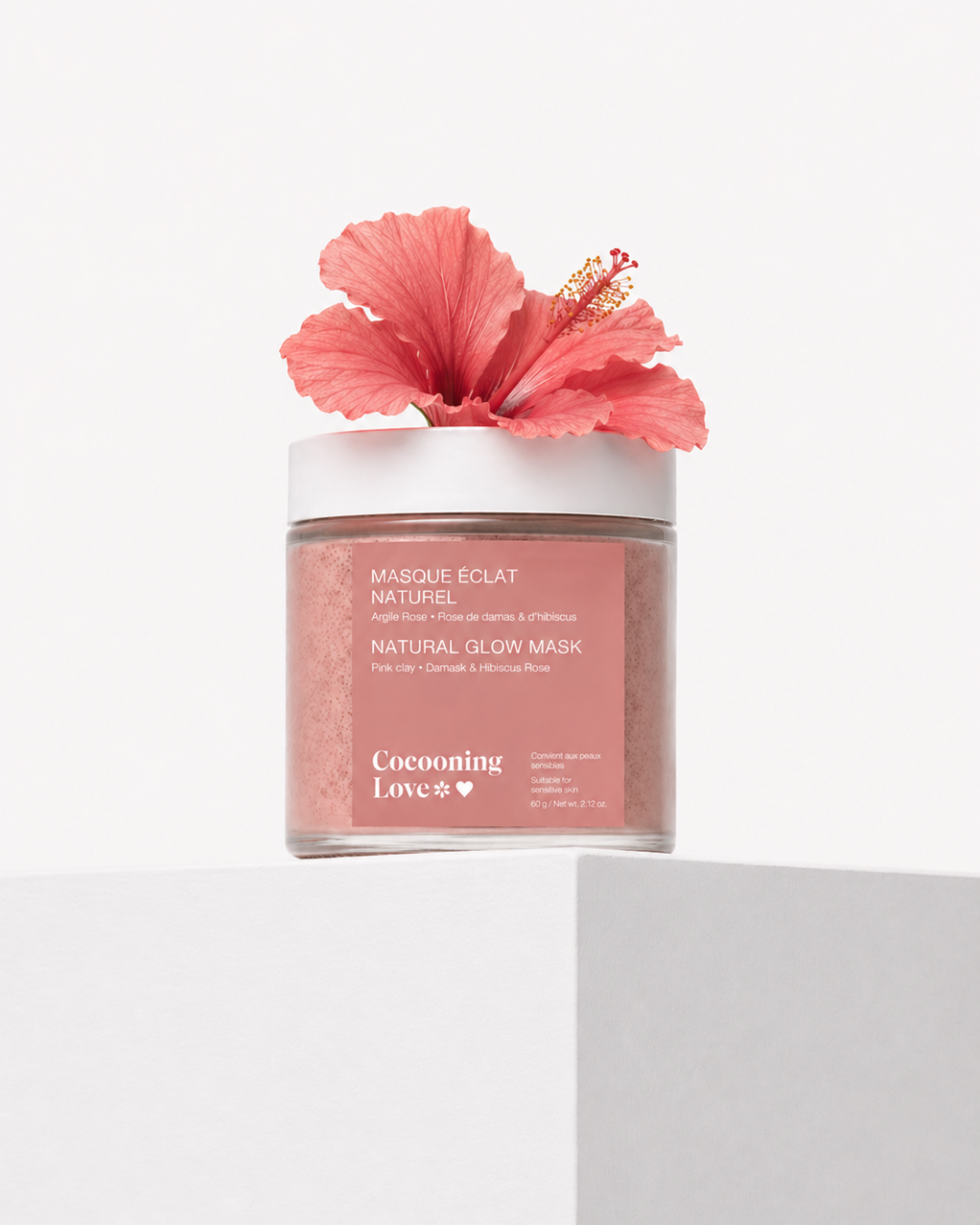 Pink Clay, Rose & Hibiscus Face Mask – Radiance, Softness & Comfort