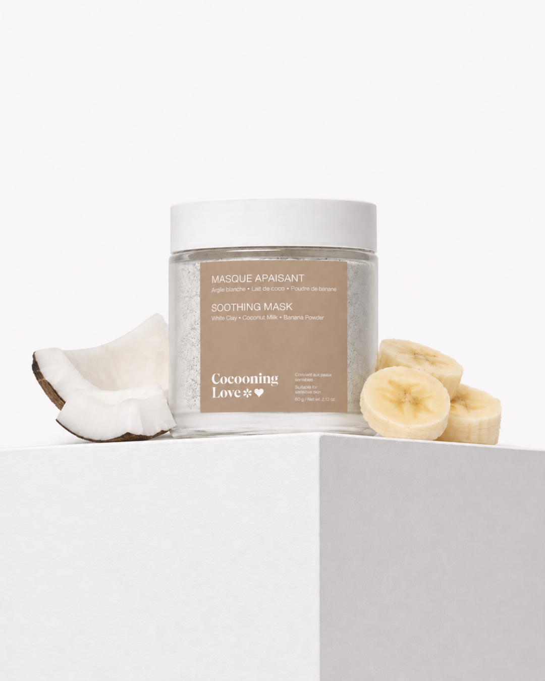White Clay, Coconut & Banana Face Mask – Gentle & Hydrating