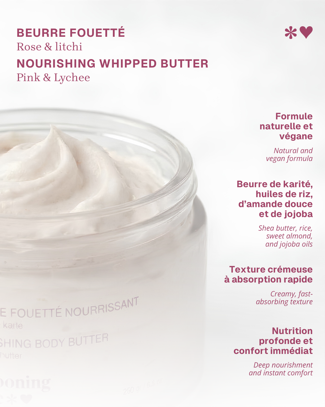 Ultra-Nourishing Rose & Lychee Whipped Butter