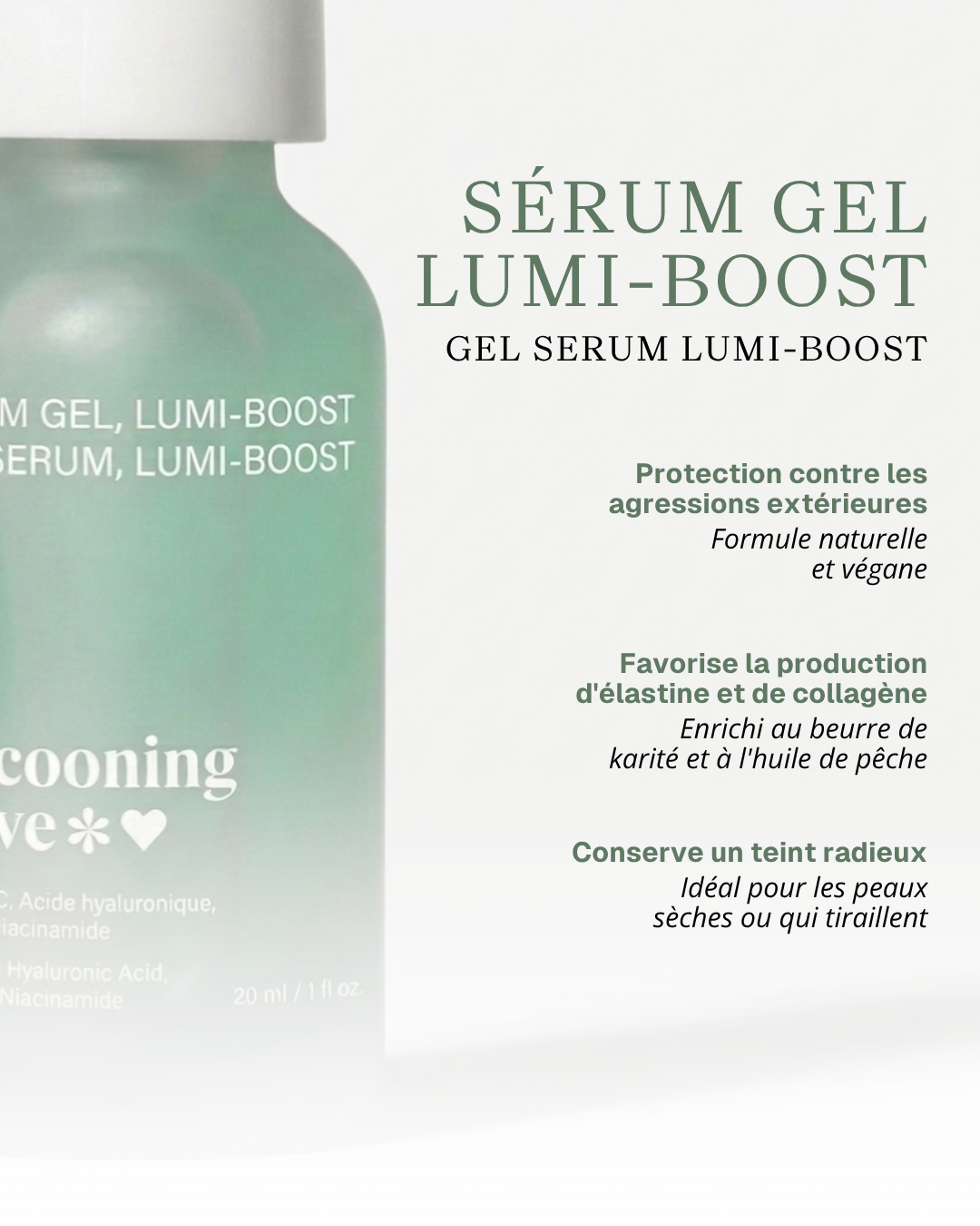 Lumi Boost Gel Serum - Vitamin C + Hyaluronic Acid - Radiance & Hydration